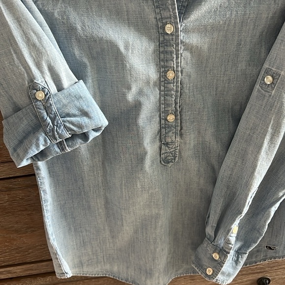Vineyard Vines Chambray Shirt, Size 8 - Picture 4 of 6